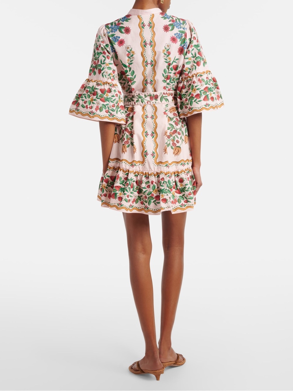 Farm Rio: Fruit Beauty Scarf floral cotton minidress - Picture 4 of 11
